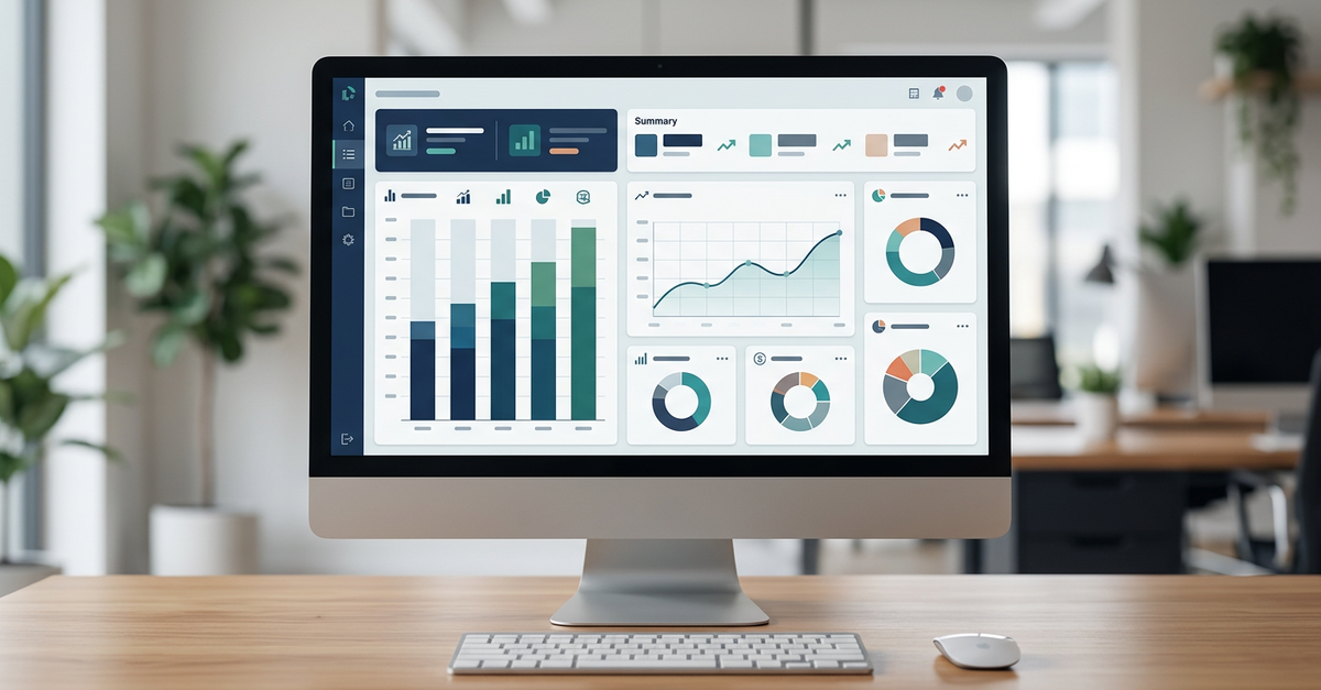 Análise de KPIs de vendas B2B em dashboard empresarial