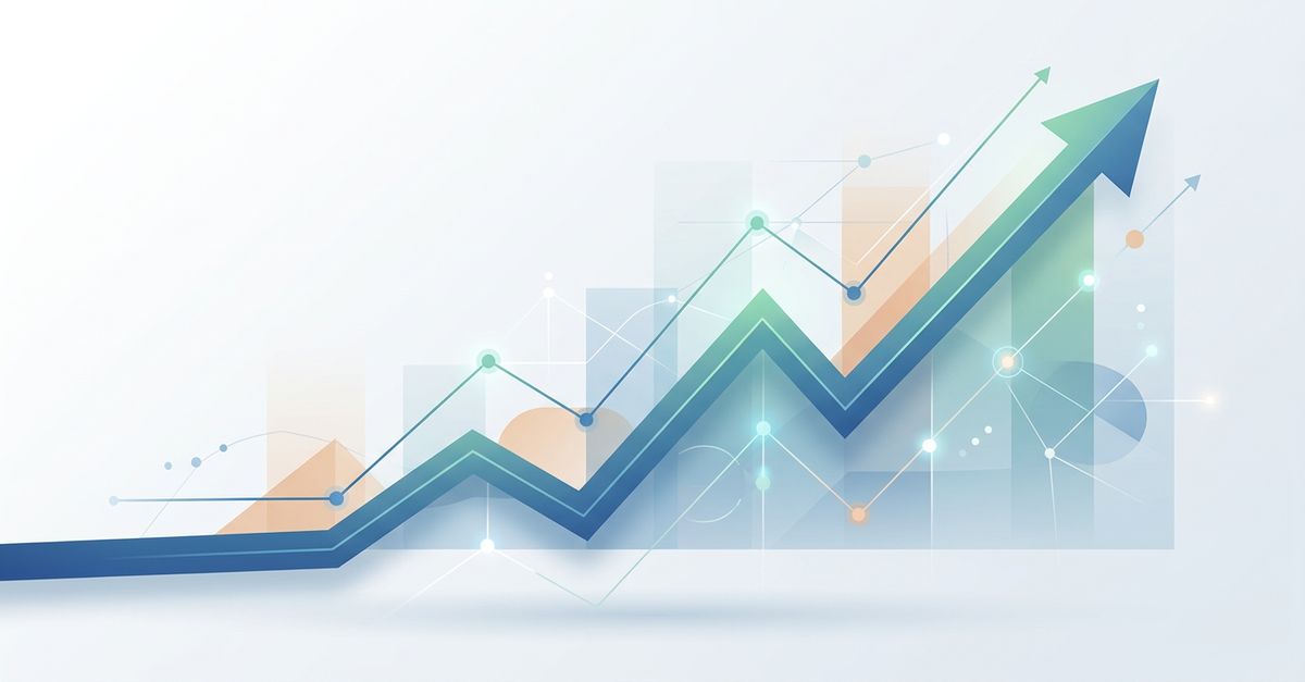 Gráfico mostrando crescimento de vendas B2B com processo estruturado