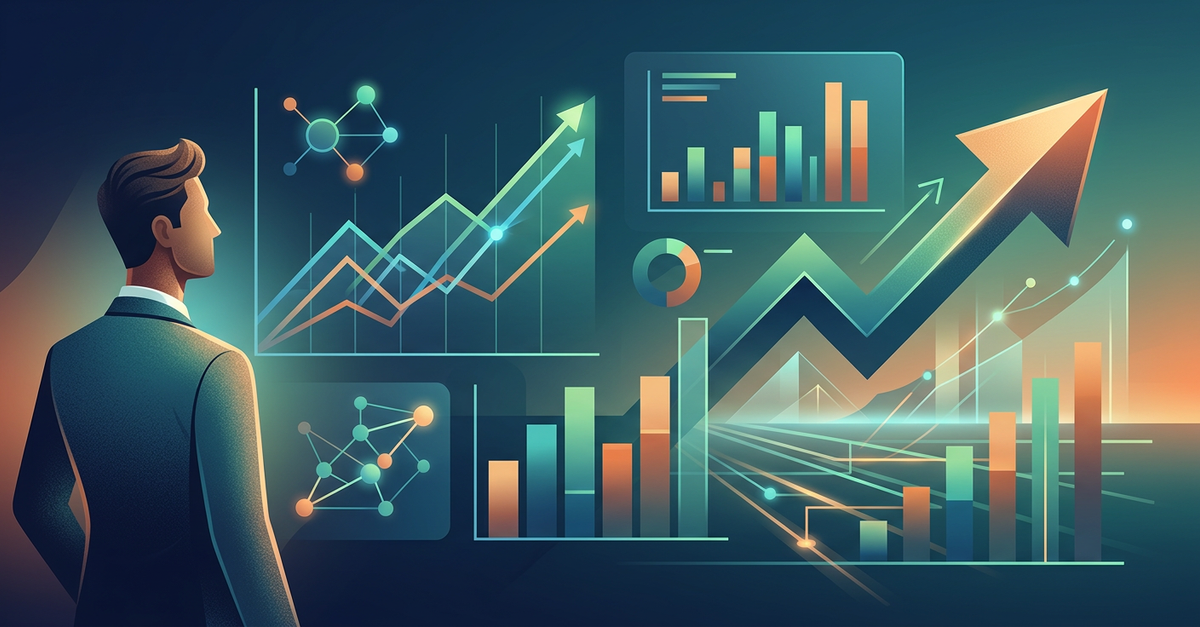 Visualização de dados e tendências de ROI em marketing B2B brasileiro