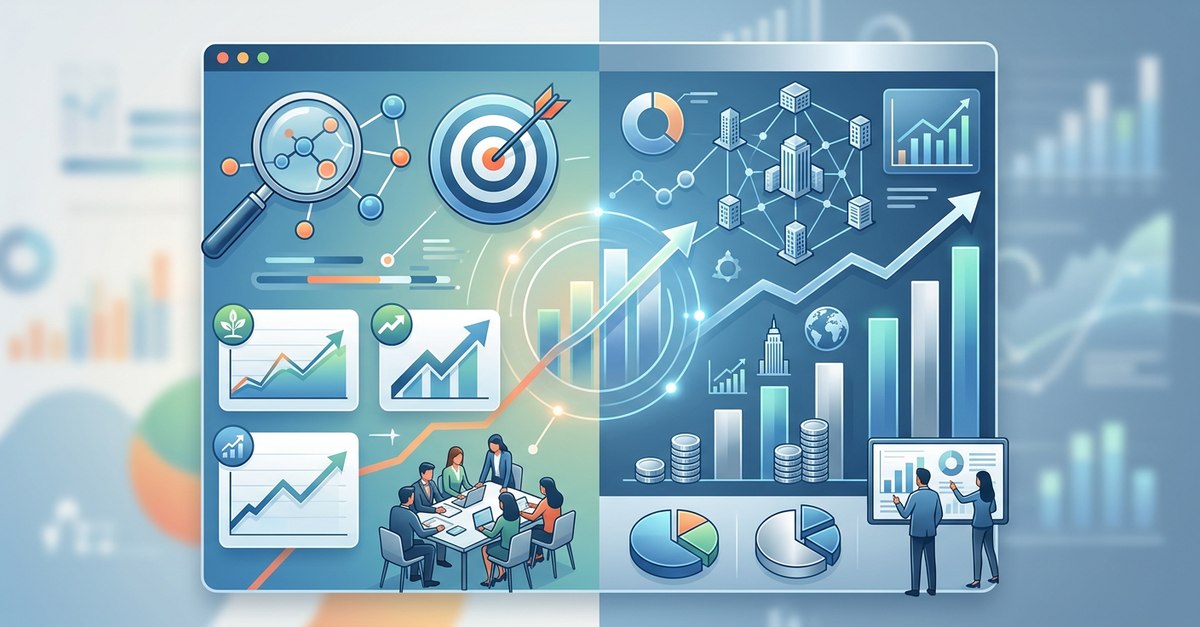 Análise de ROI em marketing B2B com métricas de performance