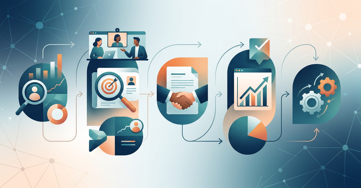 Processo de vendas previsível B2B com etapas estruturadas