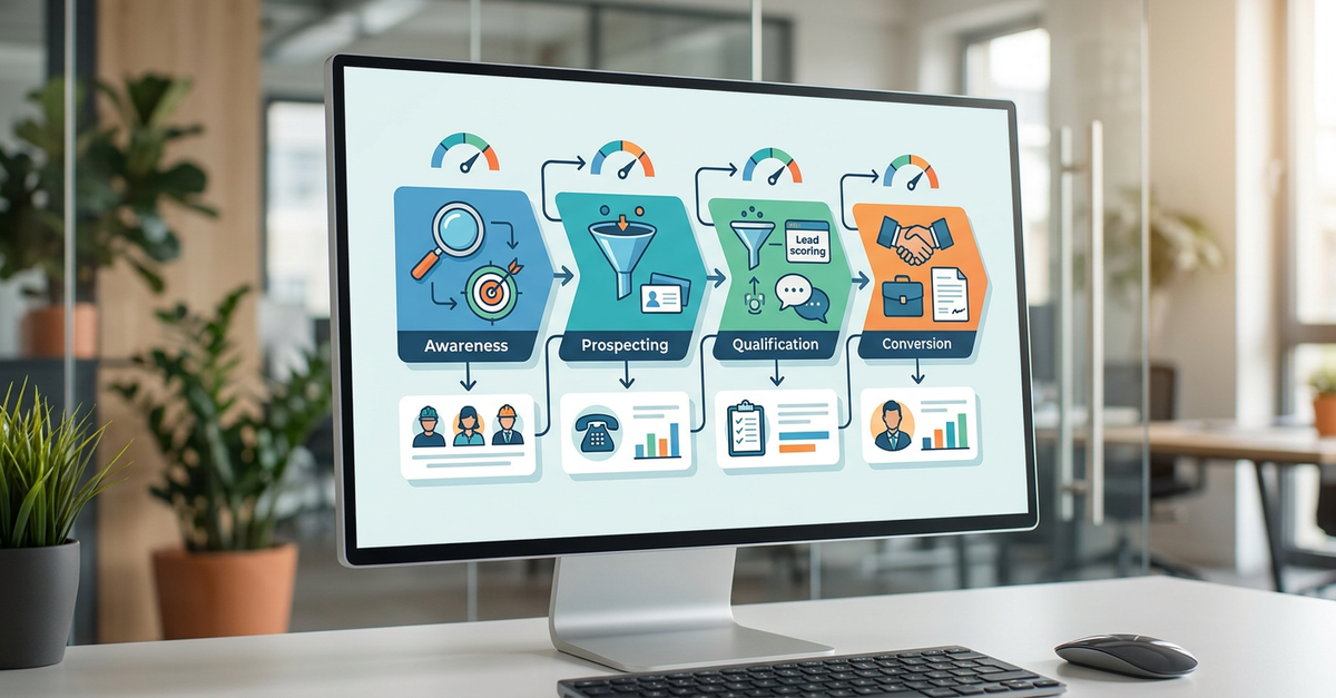 Processo comercial estruturado para vendas B2B previsíveis