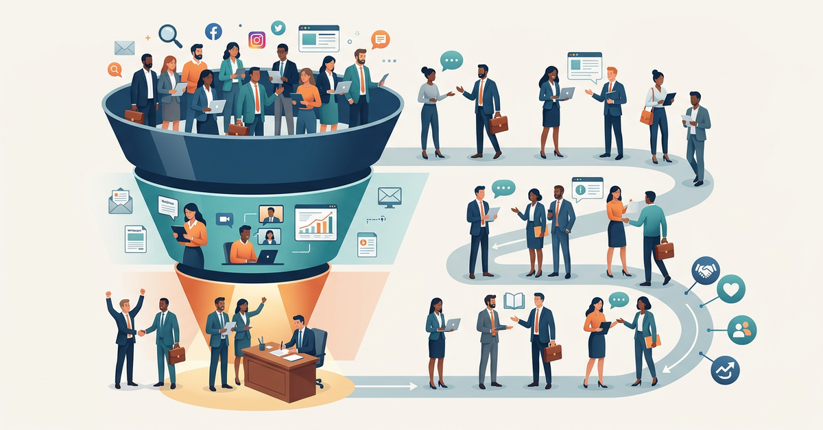 Funil de vendas e jornada do comprador B2B estruturada