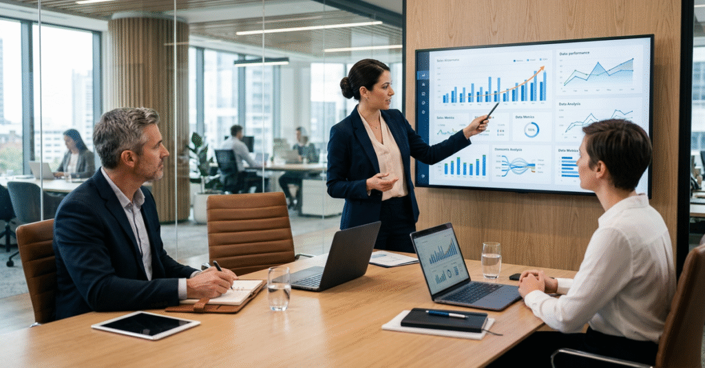 Consultoria de vendas B2B com análise de métricas e resultados