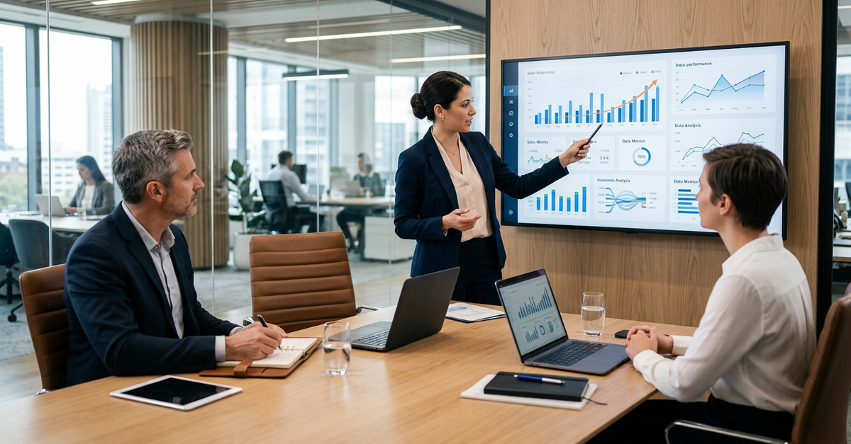 Consultoria de vendas B2B com análise de métricas e resultados