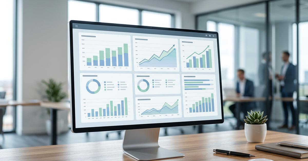 Dashboard de ROI em vendas B2B mostrando resultados de consultoria comercial