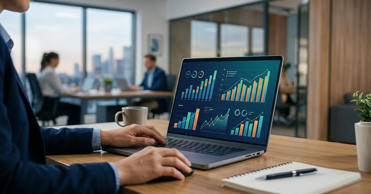 Dashboard de métricas e KPIs de vendas B2B professional services