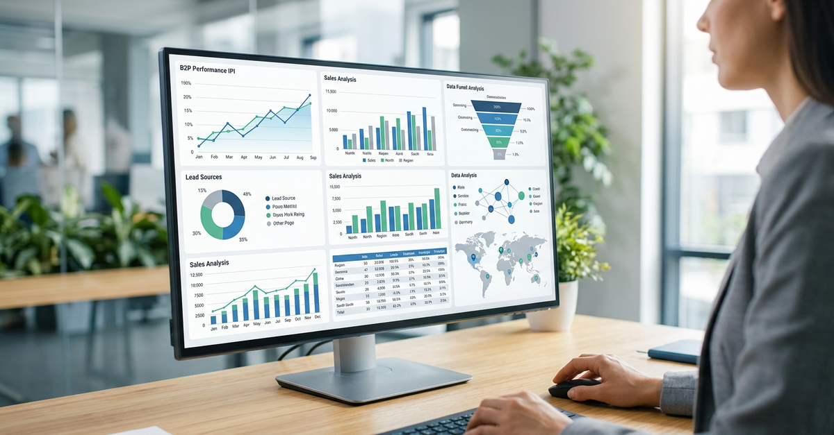 Análise de dados e métricas em consultoria de vendas B2B