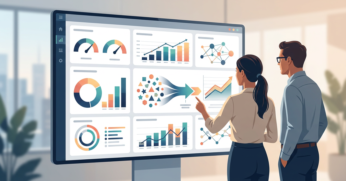 Dashboard de análise de leads qualificados B2B com métricas de conversão