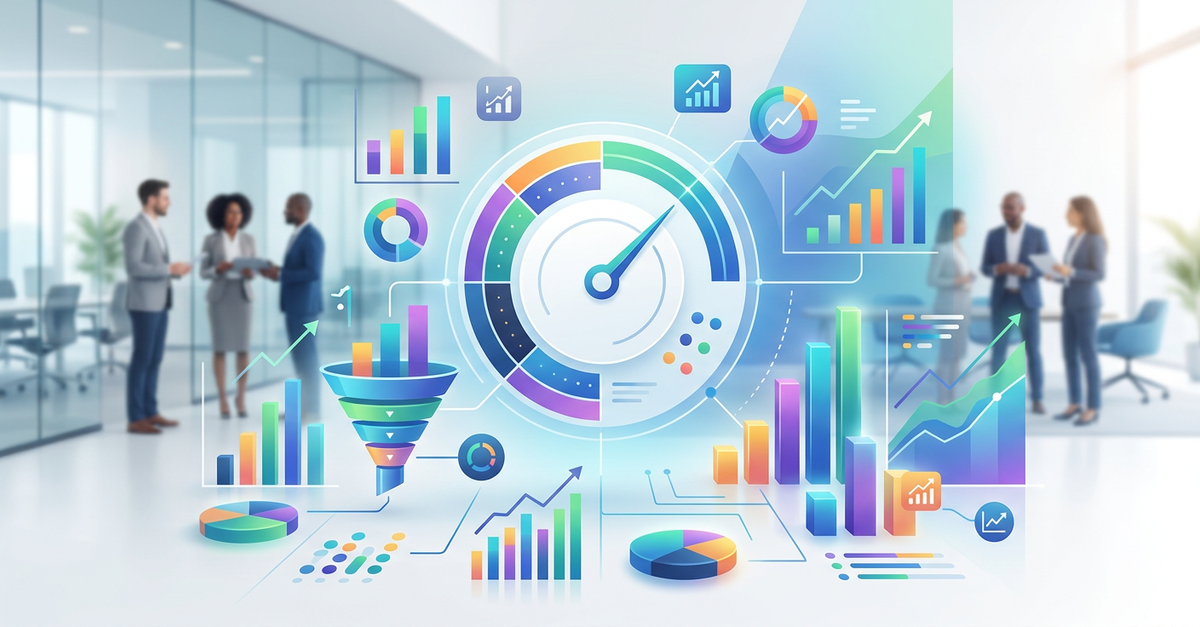 Visualização de dados e métricas de conversão B2B