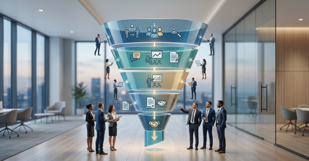 Processo de vendas B2B estruturado para reduzir ciclo de fechamento