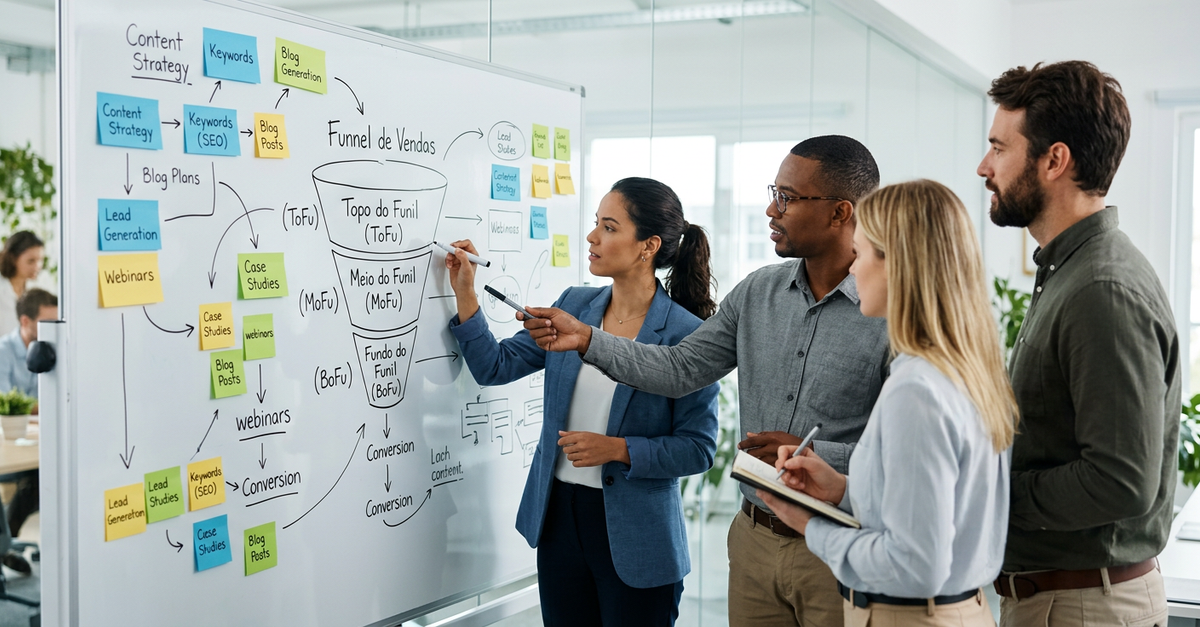 Estratégia de conteúdo e SEO para agência de marketing B2B