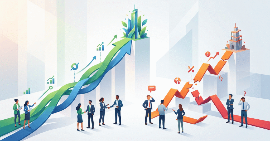 Alinhamento marketing e vendas B2B gerando crescimento sustentável