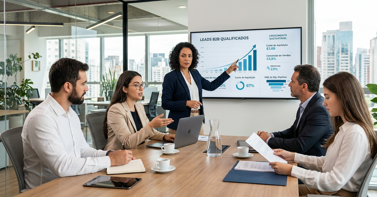 Crescimento sustentável através de geração de leads B2B qualificados