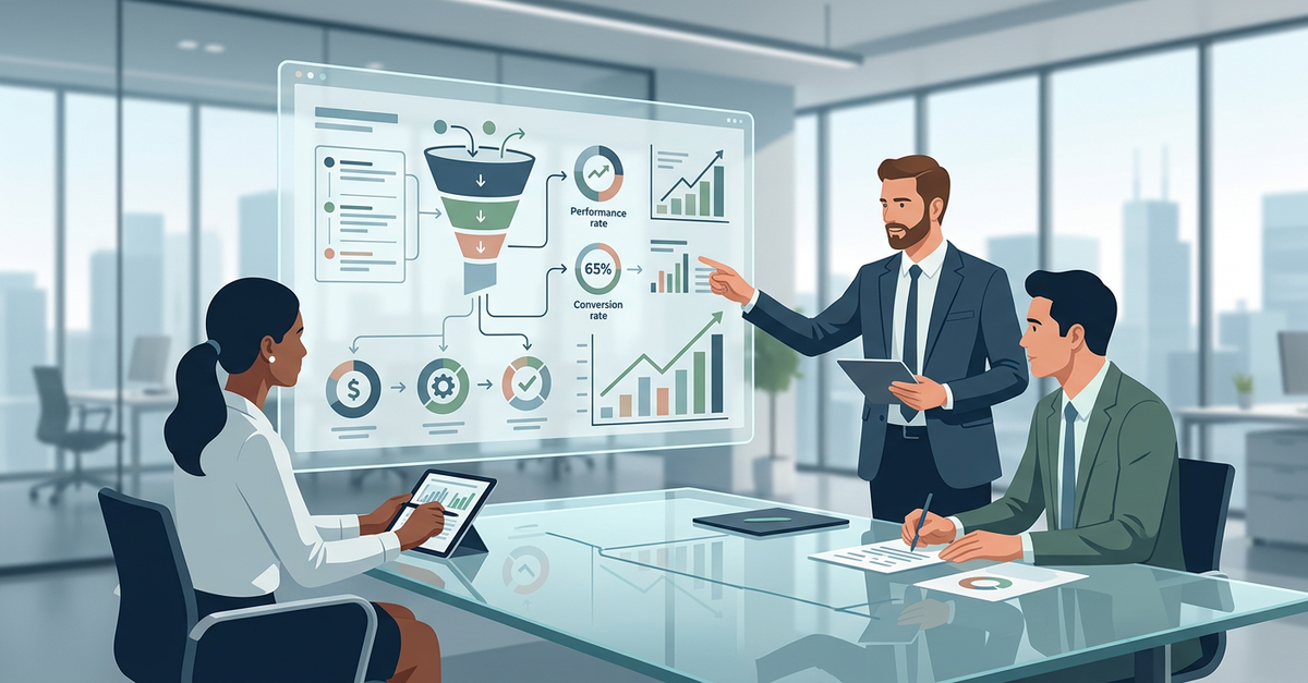 Estruturação de processo comercial B2B com análise de investimento e ROI