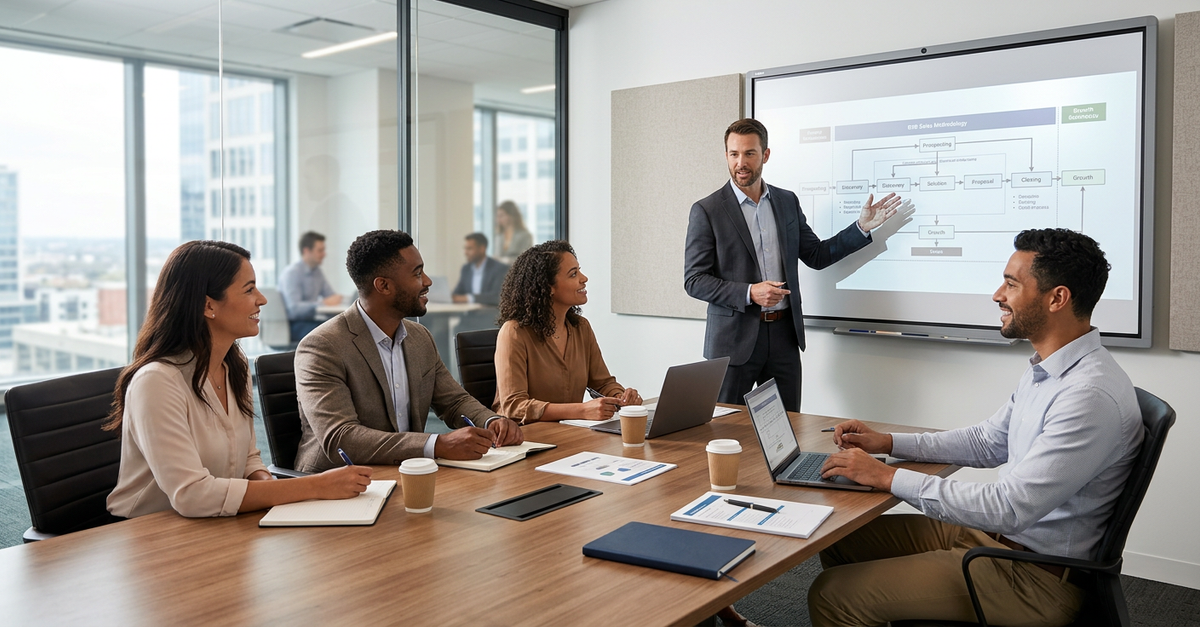 Treinamento de vendas B2B com metodologia estruturada