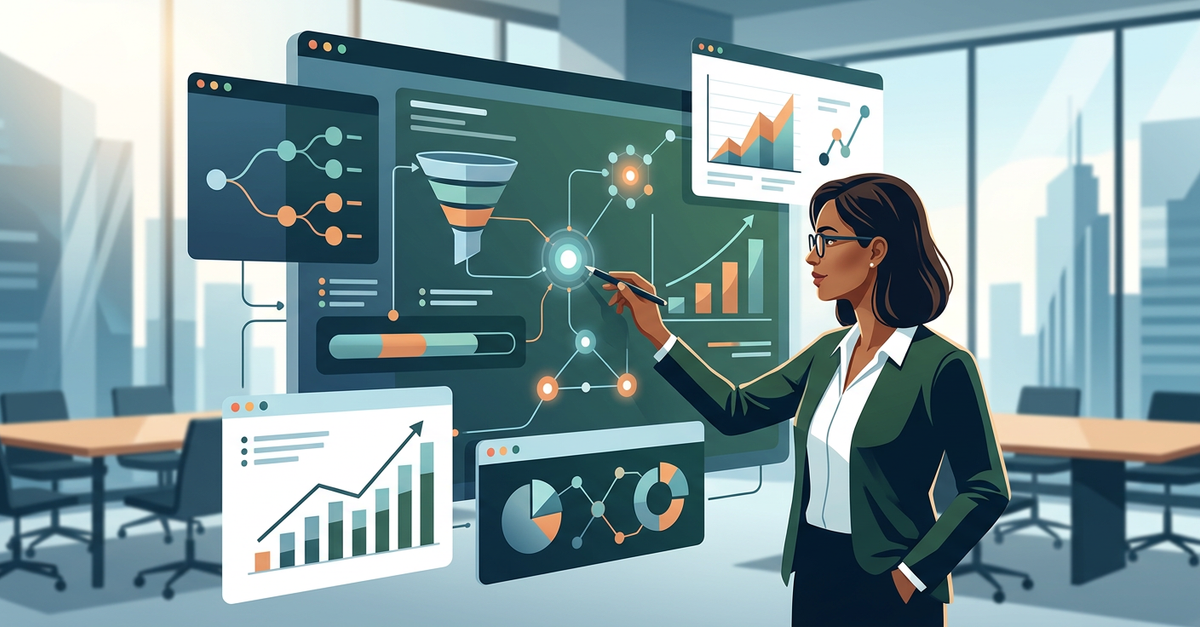 Dashboard de análise de métricas LTV e CAC para empresas B2B