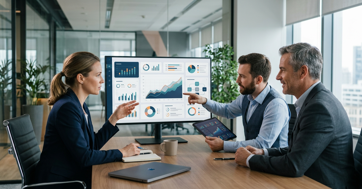 Dashboard de métricas e KPIs de vendas para análise de ROI