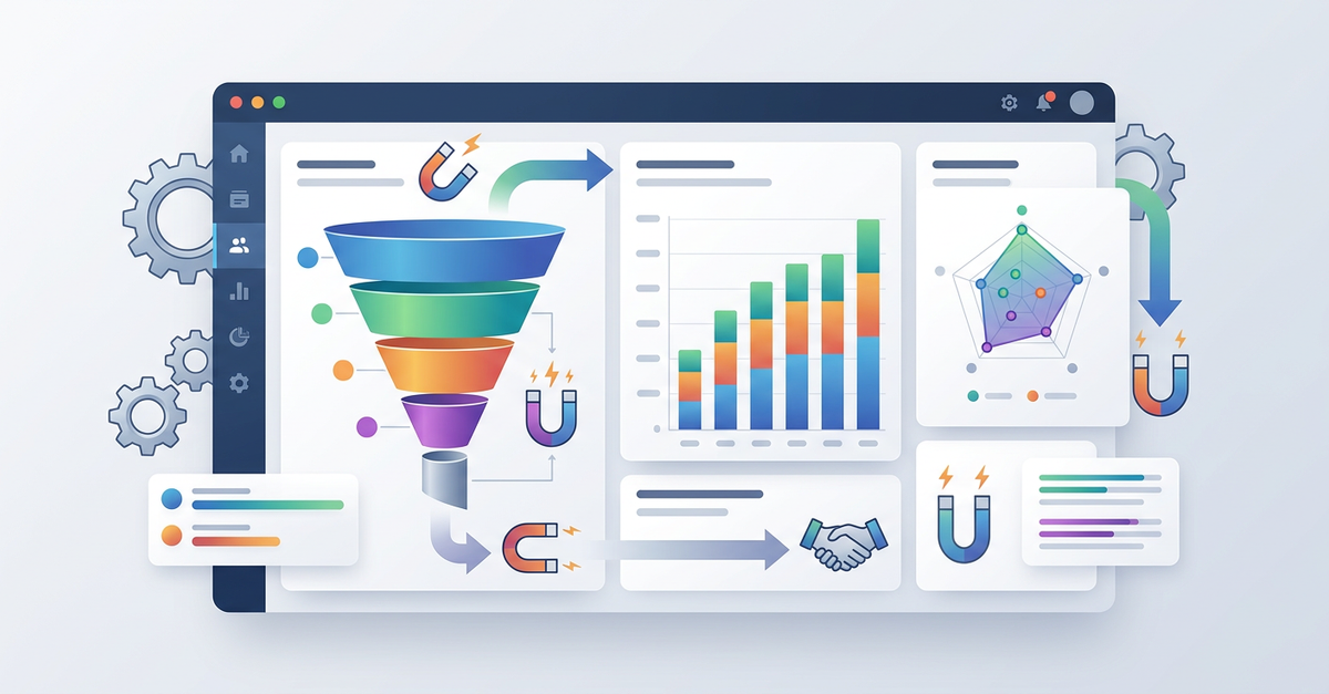 Dashboard de métricas para geração de leads qualificados B2B