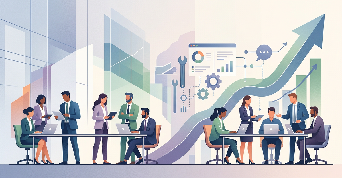 Gráfico de crescimento de receita após alinhamento marketing e vendas