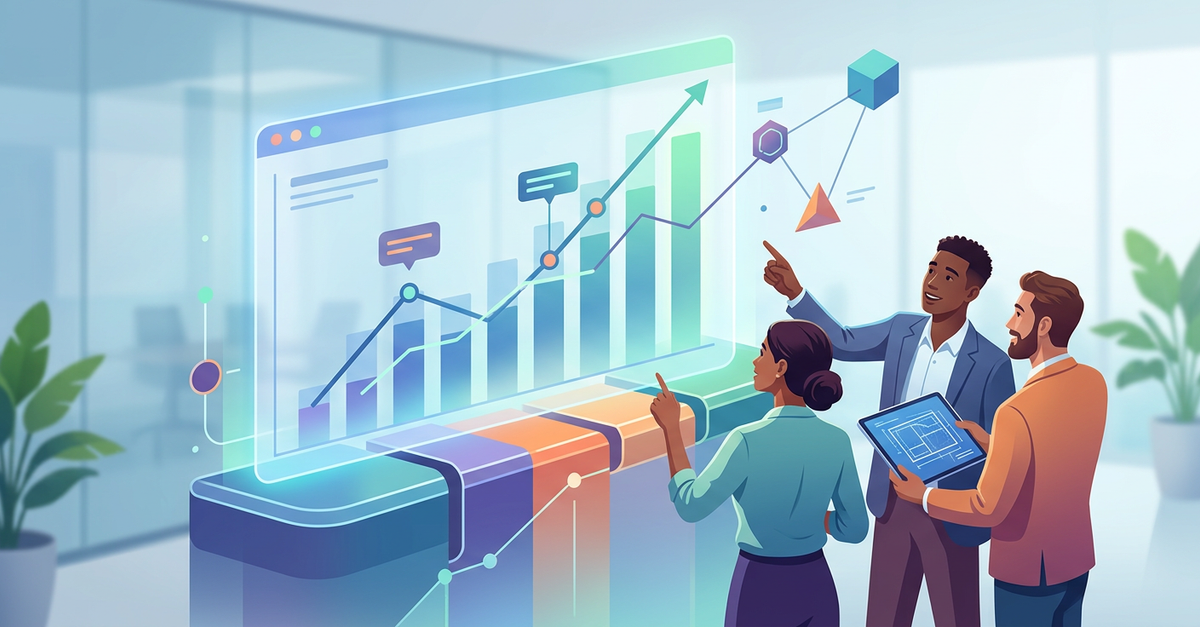 Gráfico de crescimento após estruturação de processo comercial B2B