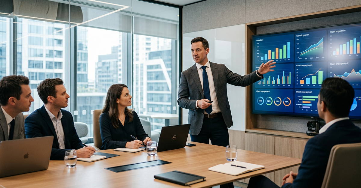 Apresentação customizada de solução B2B para gestão de pipeline de vendas