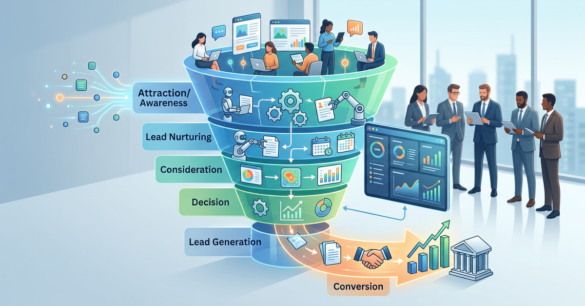 Automação de processos no funil de vendas B2B