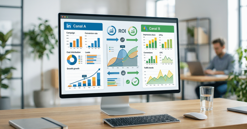 Análise de ROI entre LinkedIn Ads e Google Ads para empresas B2B