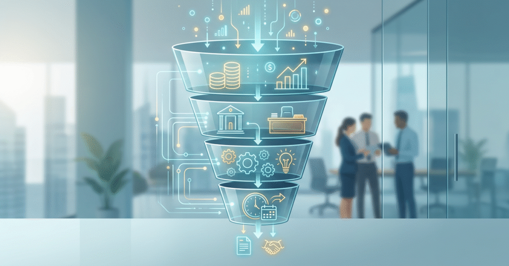 Funil de qualificação de leads B2B com metodologia BANT