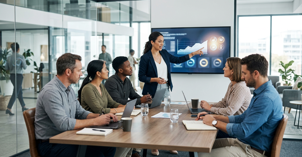 Equipe de vendas B2B alinhada com processos estruturados