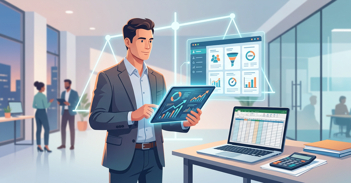 Análise de custo-benefício entre CRM e planilha Excel para vendas B2B