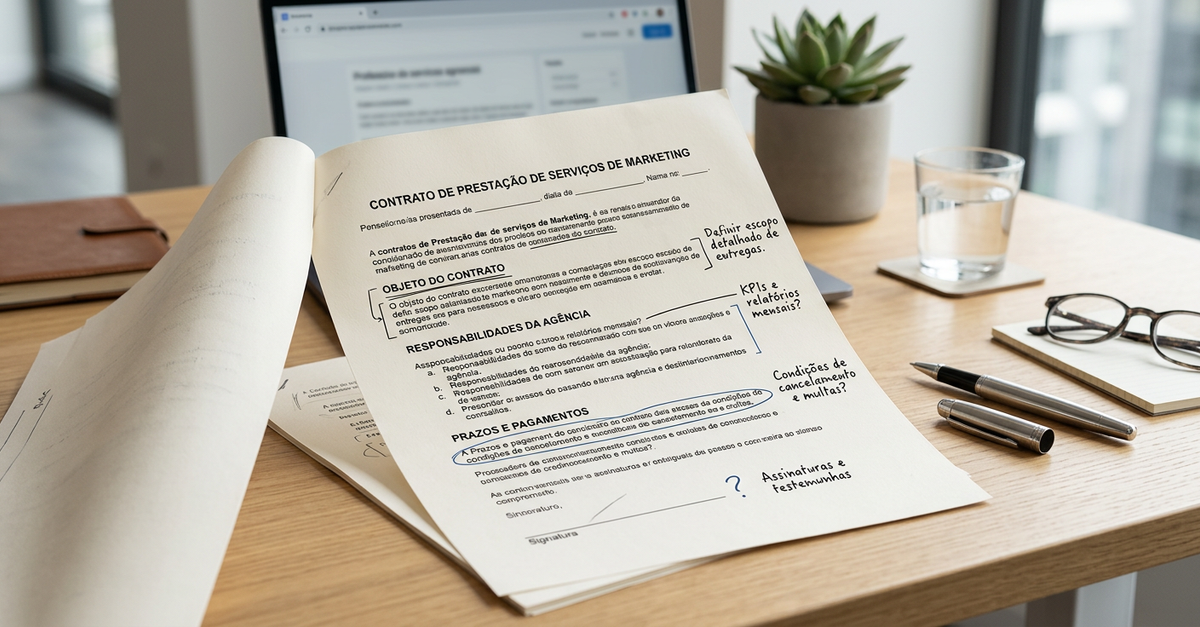 Documentos legais e cláusulas importantes em contratos de agências