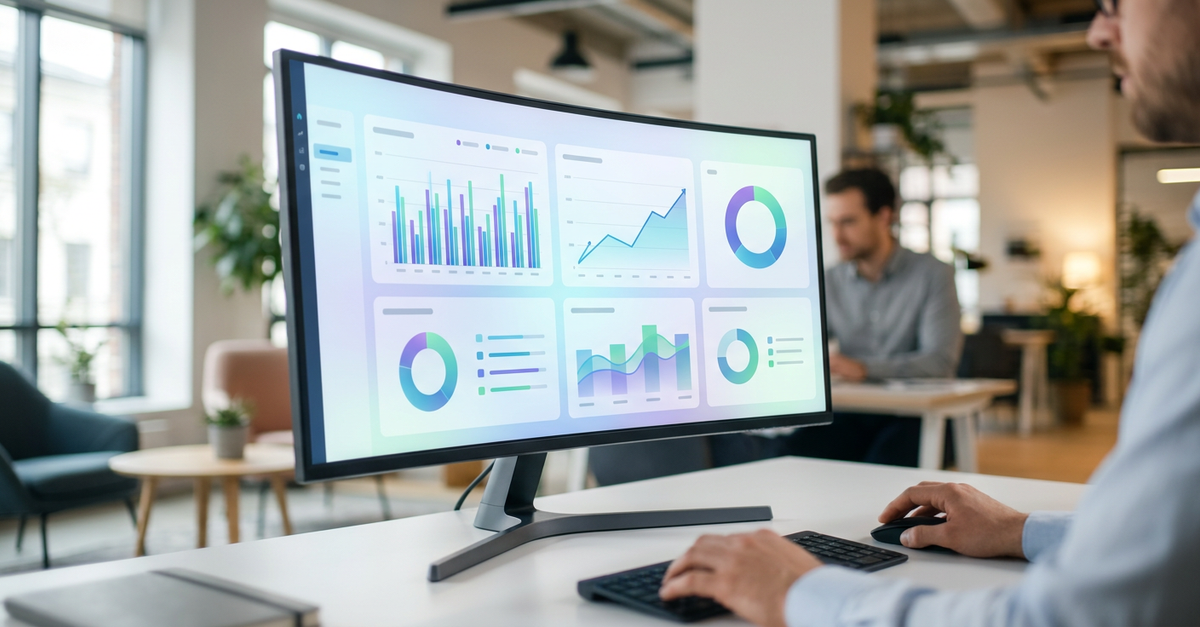 Dashboard de métricas de automação de marketing para agências