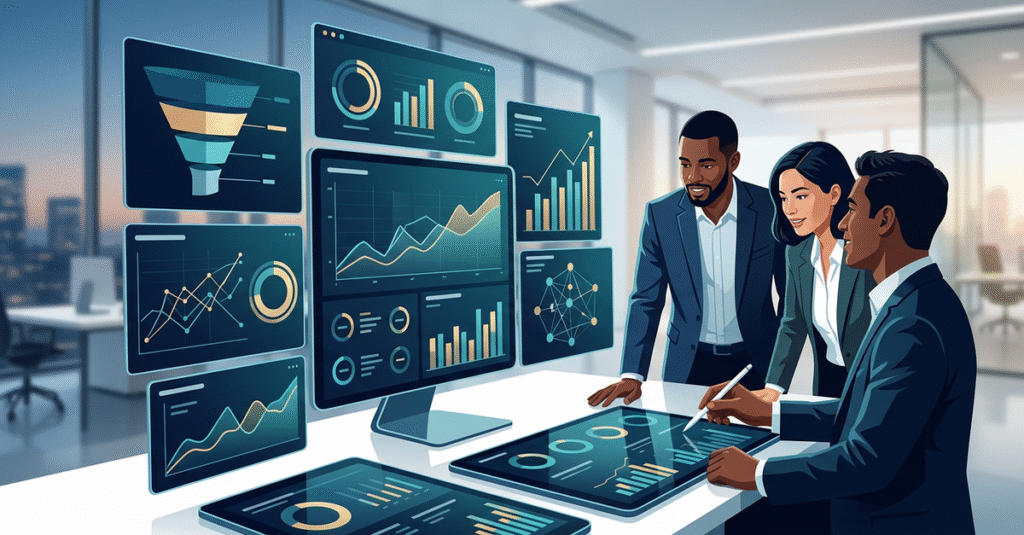 Análise de dados de vendas B2B e métricas de conversão