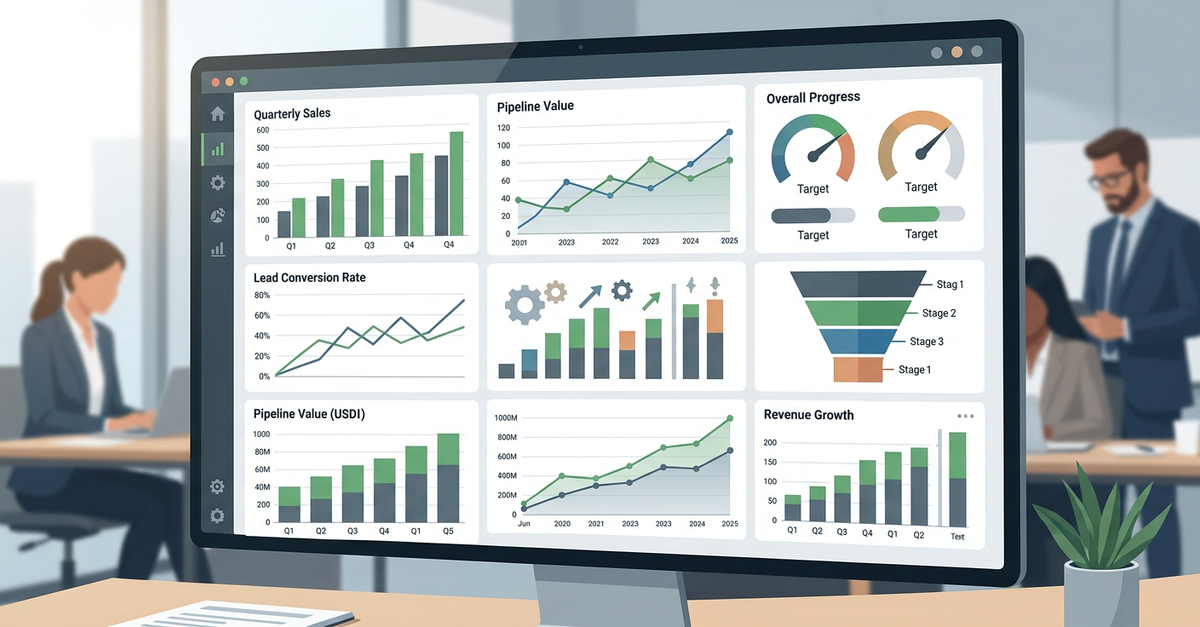 Métricas de performance CRM B2B professional services