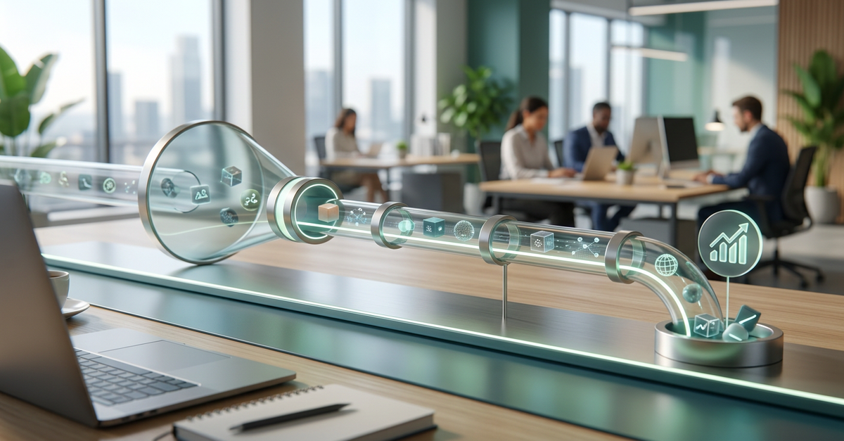 Pipeline de vendas B2B com leads qualificados mensalmente