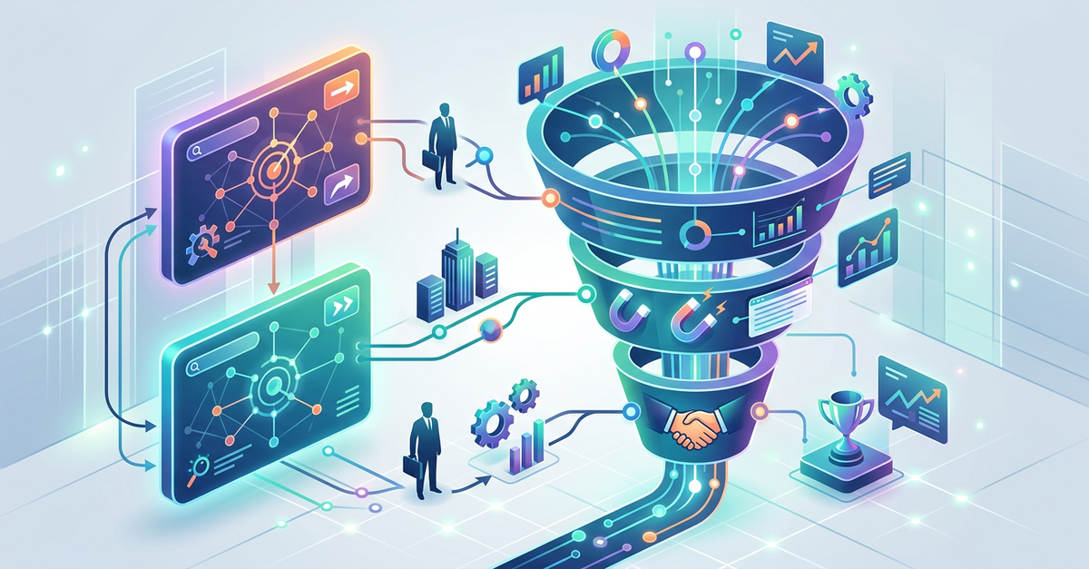 Funil de vendas B2B integrando LinkedIn Ads e Google Ads