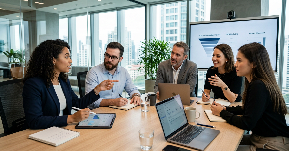 Alinhamento entre equipes de marketing e vendas B2B