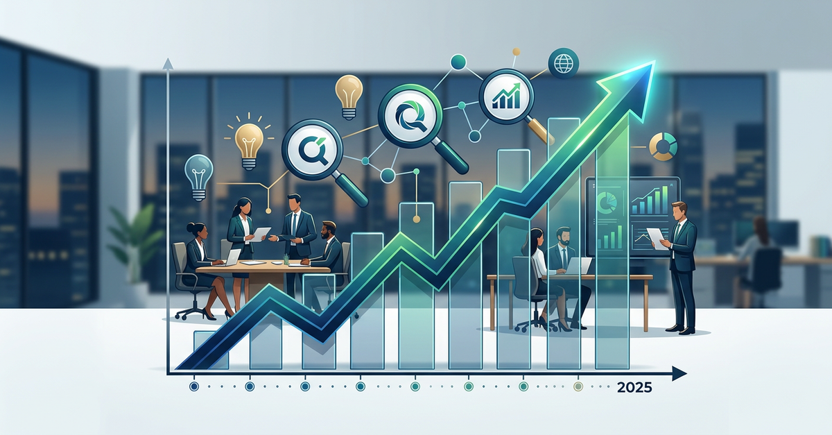 Crescimento de leads B2B qualificados ao longo do tempo