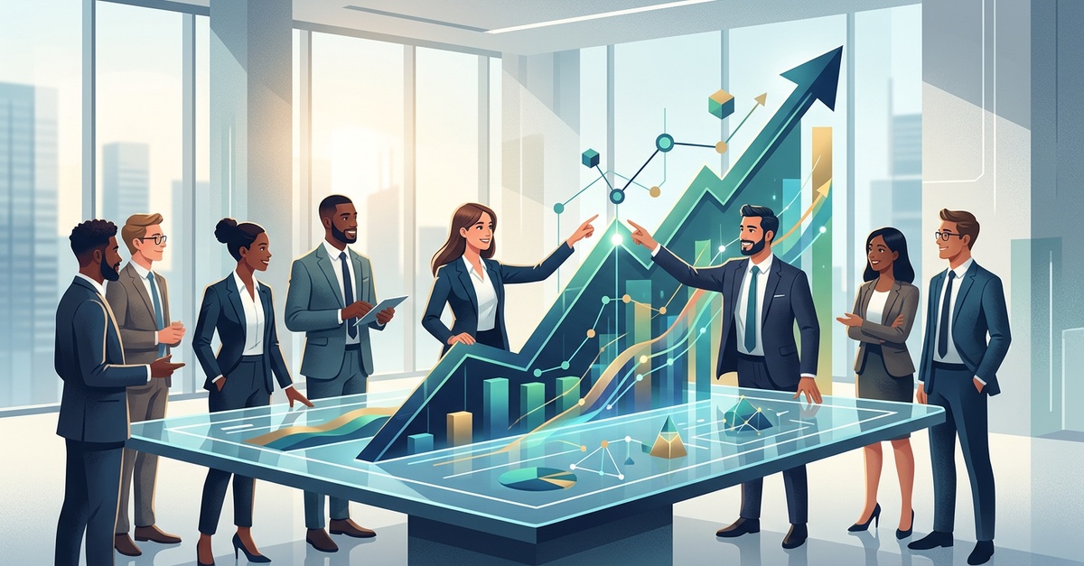 Gráfico de crescimento de vendas após implementação de CRM