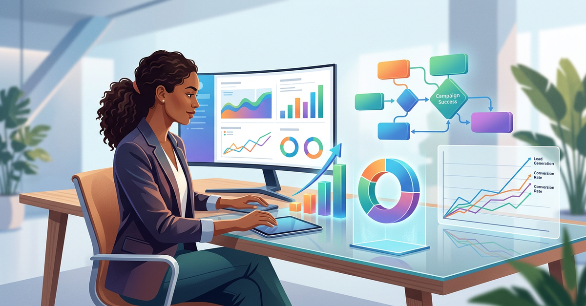 Visualização de dados e resultados LinkedIn Ads empresas B2B