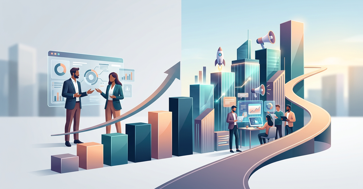 Crescimento sustentável B2B com consultoria e marketing integrados