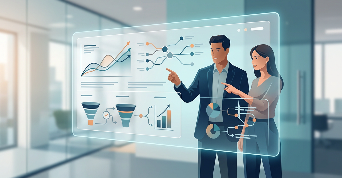 Dashboard integrado de métricas marketing e vendas B2B