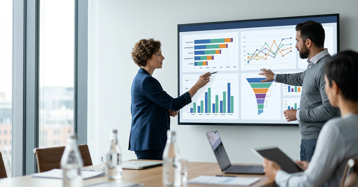 Dashboard integrado de métricas de marketing e vendas B2B