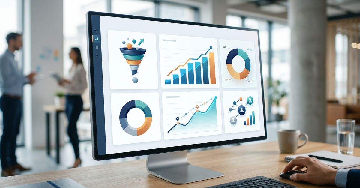 Análise de resultados de marketing e vendas B2B