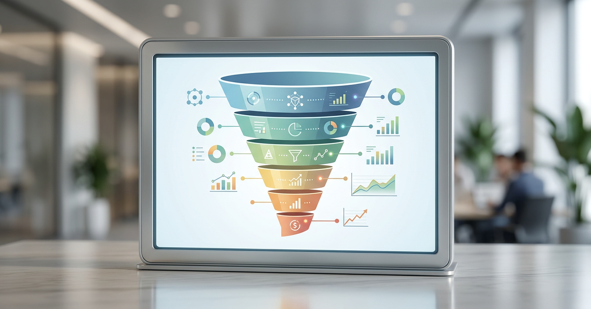 Funil de vendas e taxa de conversão em agências de marketing B2B