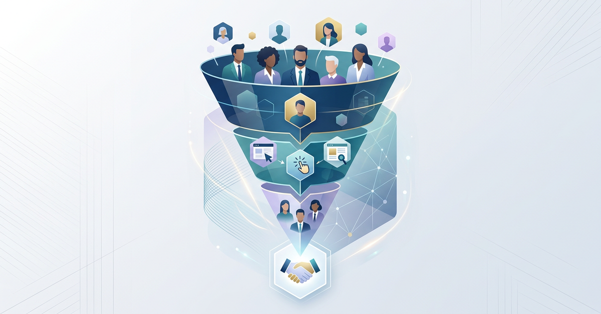 Funil de conversão LinkedIn Ads para geração de leads B2B