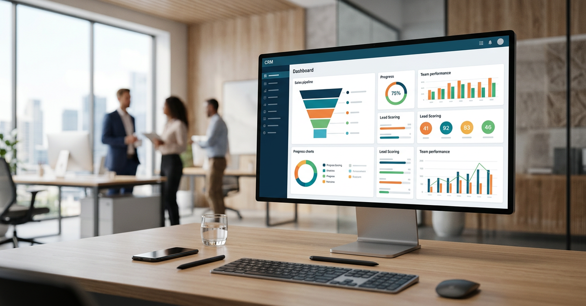 Dashboard de CRM para gestão de vendas B2B