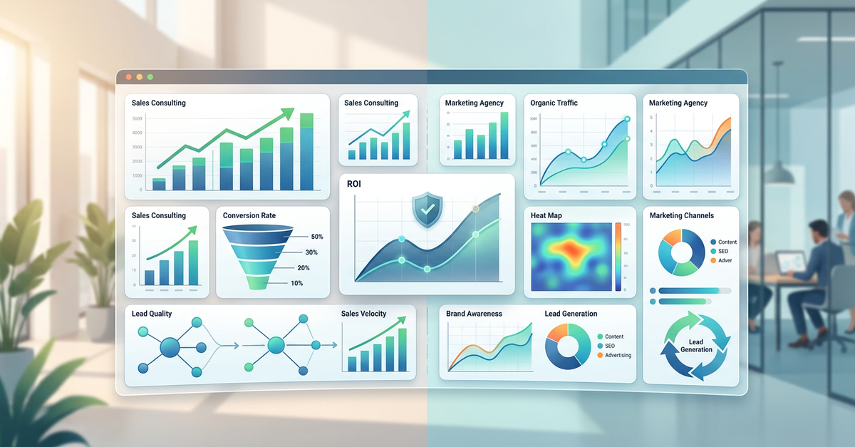 Análise de ROI em consultoria de vendas B2B e marketing digital