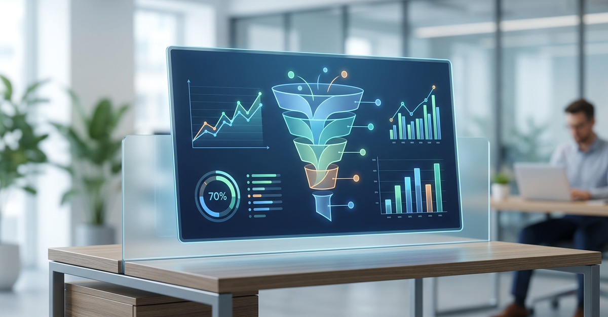 Análise de dados de conversão de vendas B2B com métricas de performance
